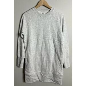 Athleta Bounce Back Sweatshirt Dress Gray Long Sleeve Athleisure Crewneck Small